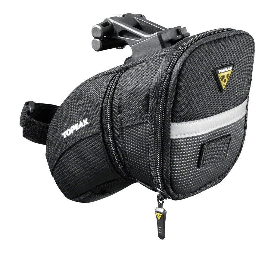 Aero Wedge Seat Bag - QuickClick, Medium, Black - T3 Endurance Sports