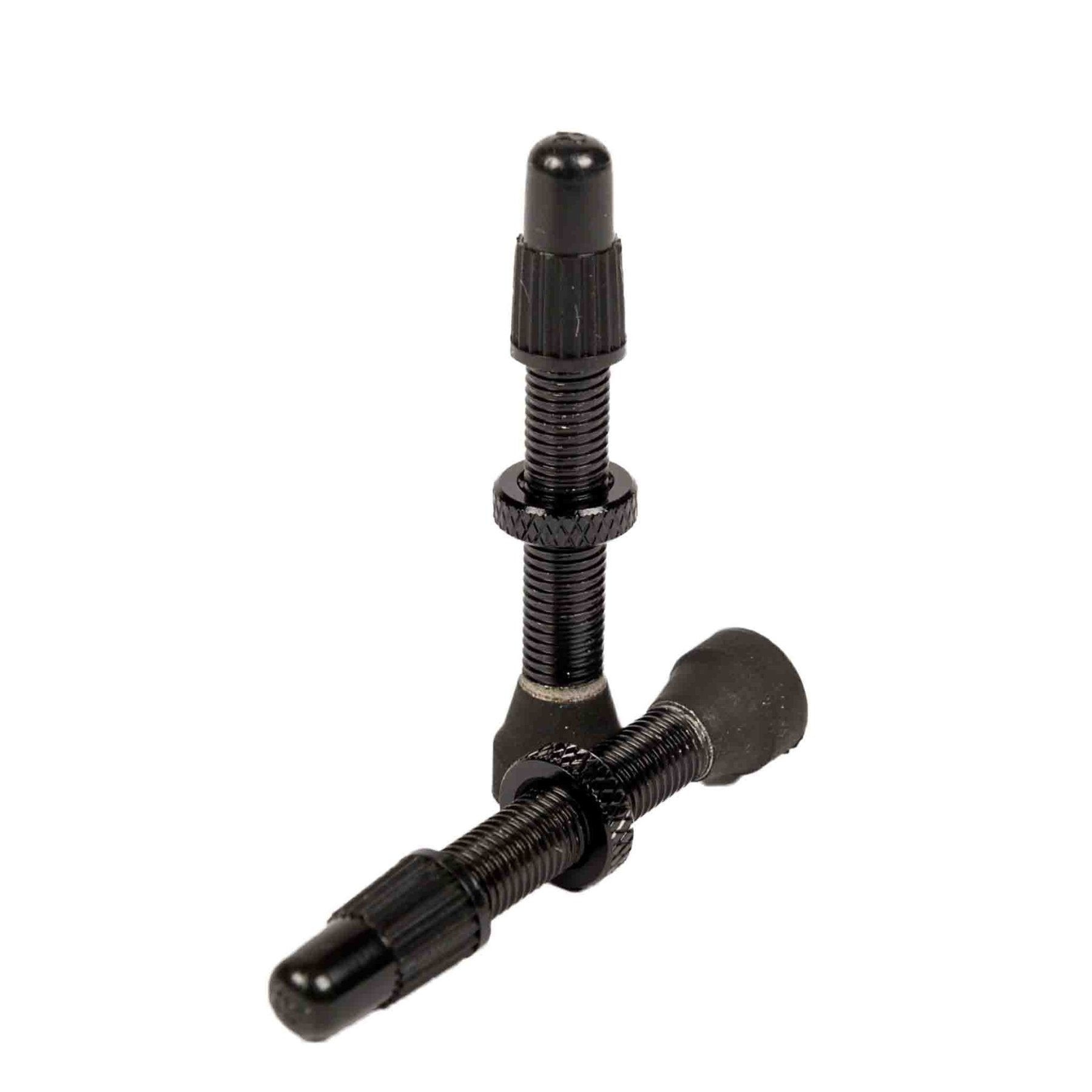 Alloy Valve Stems - 35mm, Pair, Black - T3 Endurance Sports