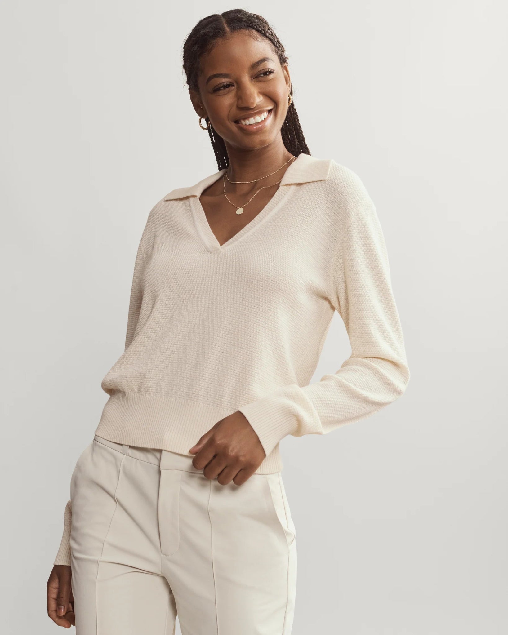 Birdie Sweater Long Sleeve Polo - T3 Endurance Sports