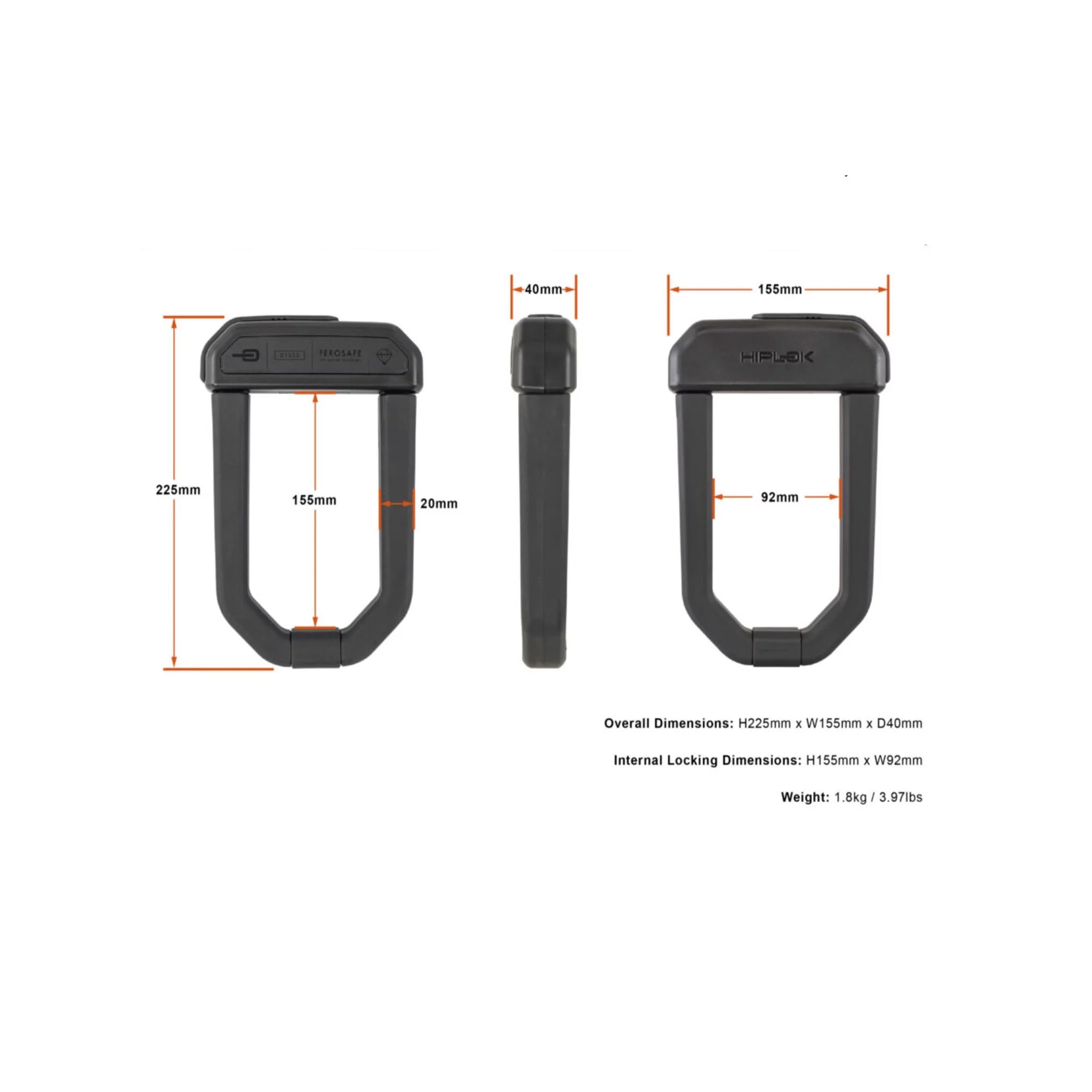 D1000 U - Lock Bike Lock - T3 Endurance Sports