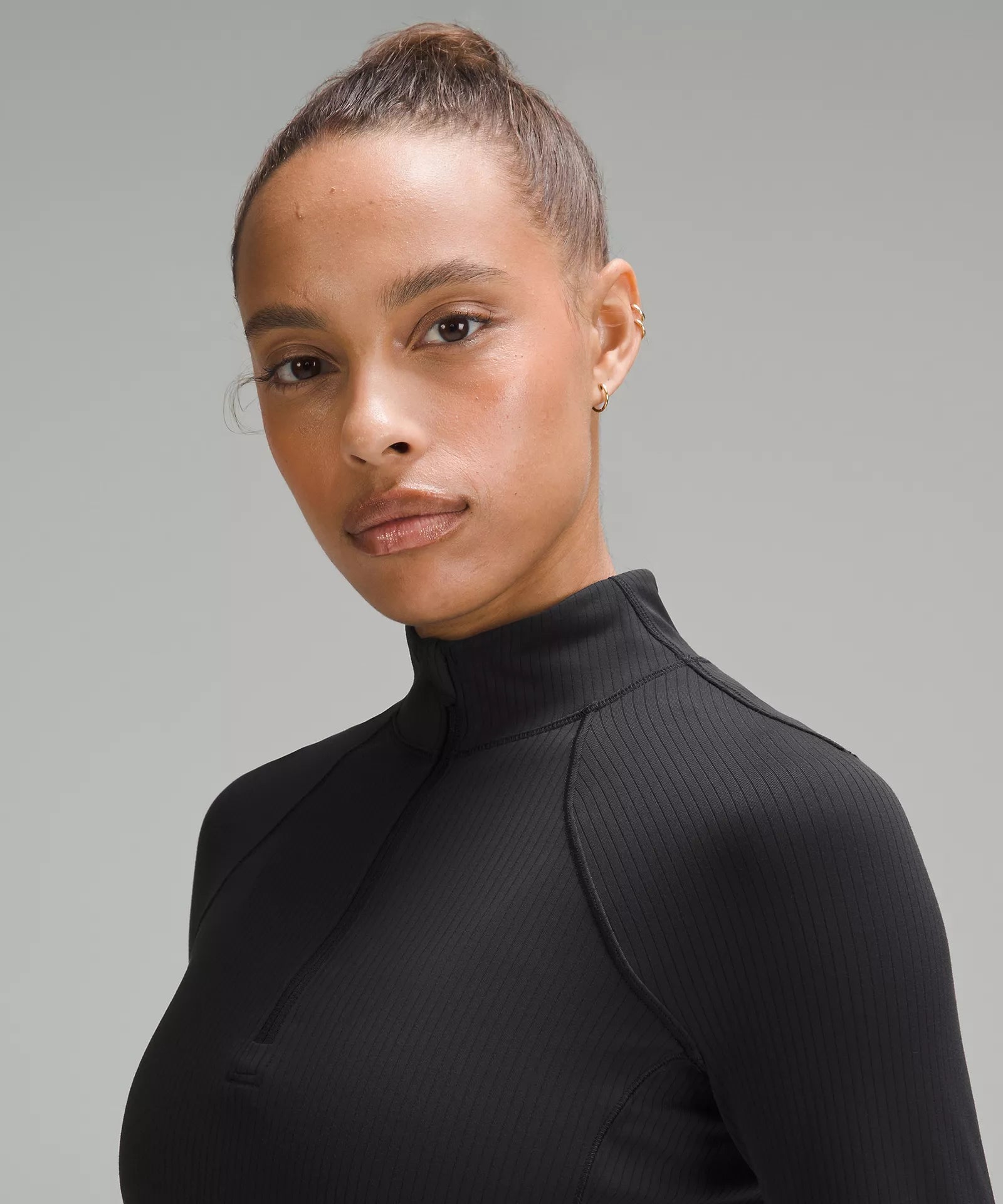 Women's It's Rulu Ribbed Cropped Half Zip - T3 Endurance Sports