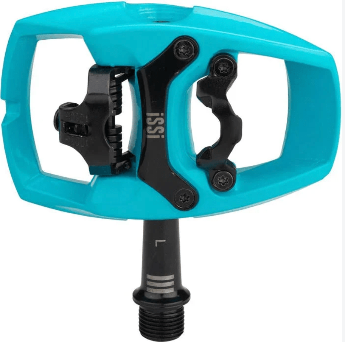 iSSi Flip II Pedals - Single Side Clipless with Platform, Aluminum, 9/16"Teal - T3 Endurance Sports