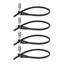 Z Lok 4 Count Zip Key Lock, Black - T3 Endurance Sports